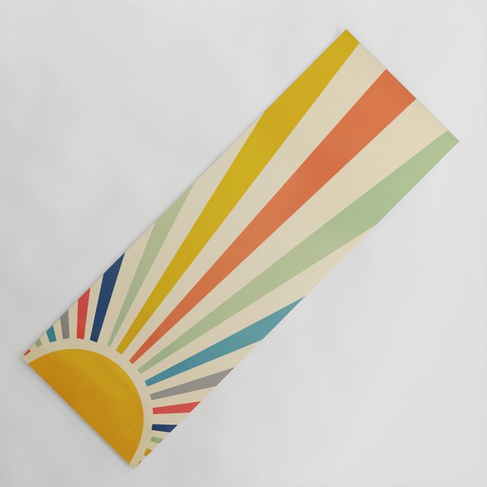 Sun Retro Art III Yoga Mat Gallery Image 1