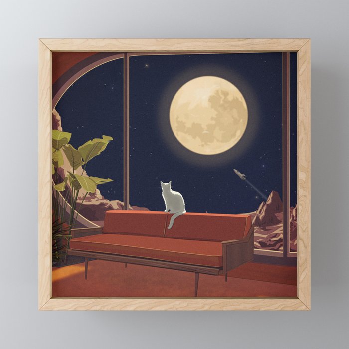 Kitty With a View Mini Art Print Gallery Image 1