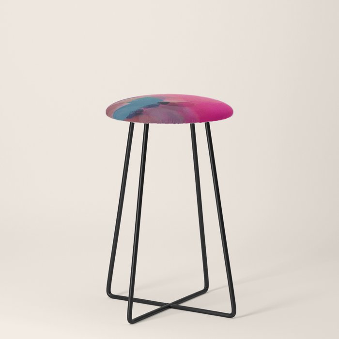 PINK abstract landscape Stool Gallery Image 3