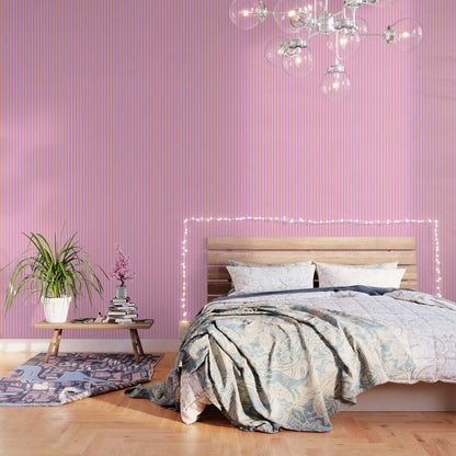 Sand Pink and Clematis Pink Summer Gazebo Stripes Wallpaper Gallery Image 2