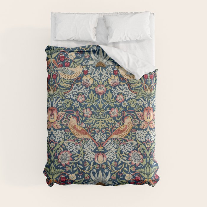 Strawberry Thief by William Morris Duvet Cover Gallery Image 3