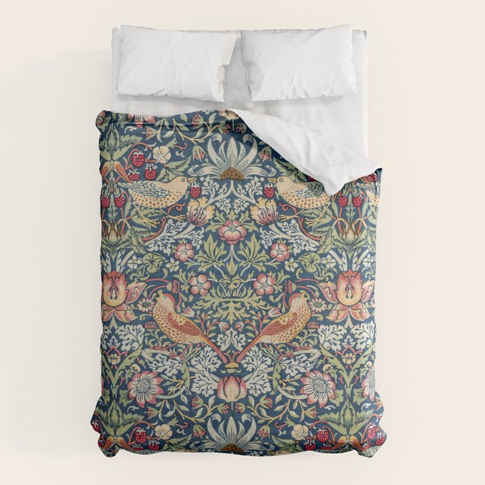 Strawberry Thief by William Morris Duvet Cover Gallery Image 1