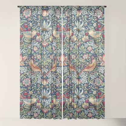 Strawberry Thief by William Morris Window Curtain Gallery Image 22