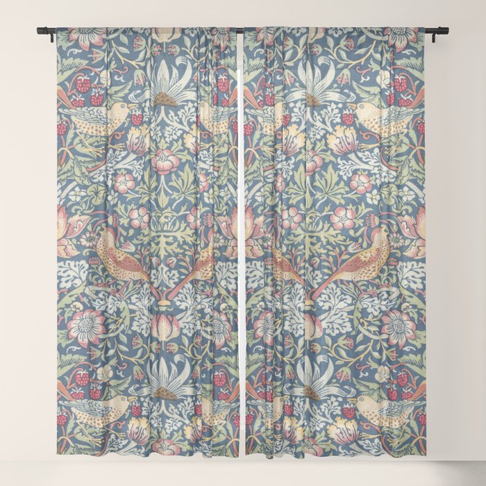 Strawberry Thief by William Morris Window Curtain Gallery Image 17