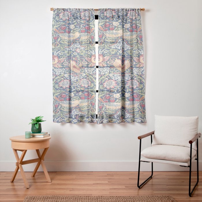 Strawberry Thief by William Morris Window Curtain Gallery Image 23