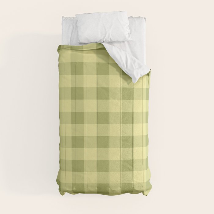 Gingham Large Lime Green Comforter Gallery Image 4