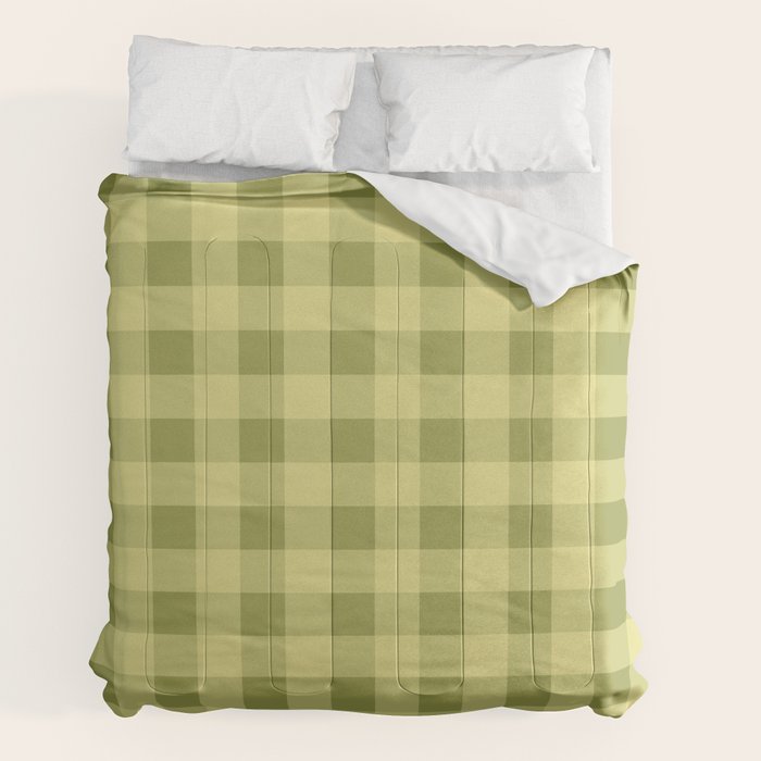 Gingham Large Lime Green Comforter Gallery Image 2