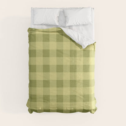Gingham Large Lime Green Comforter Gallery Image 8
