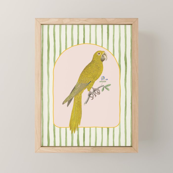 Yellow Parrot Mini Art Print Gallery Image 1