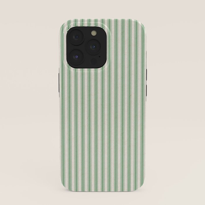 French Green Ticker Stripe iPhone Case Gallery Image 39