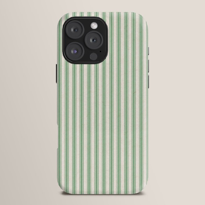 French Green Ticker Stripe iPhone Case Gallery Image 16