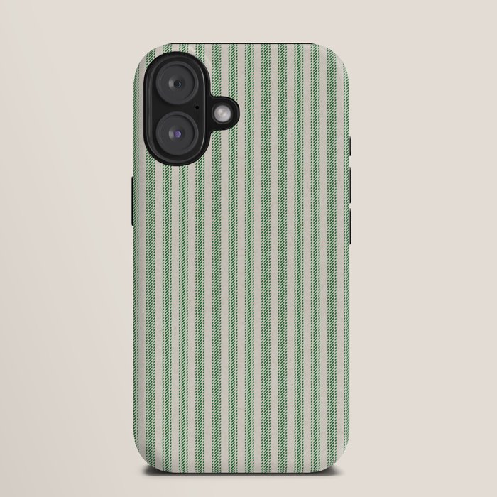 French Green Ticker Stripe iPhone Case Gallery Image 9