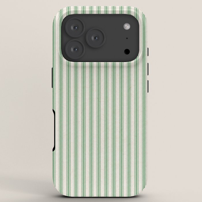 French Green Ticker Stripe iPhone Case Gallery Image 7