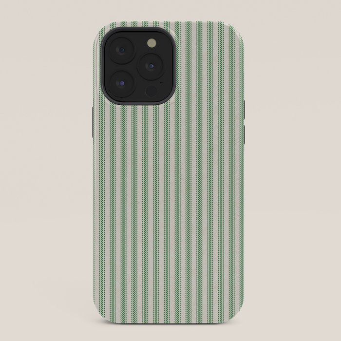 French Green Ticker Stripe iPhone Case Gallery Image 36
