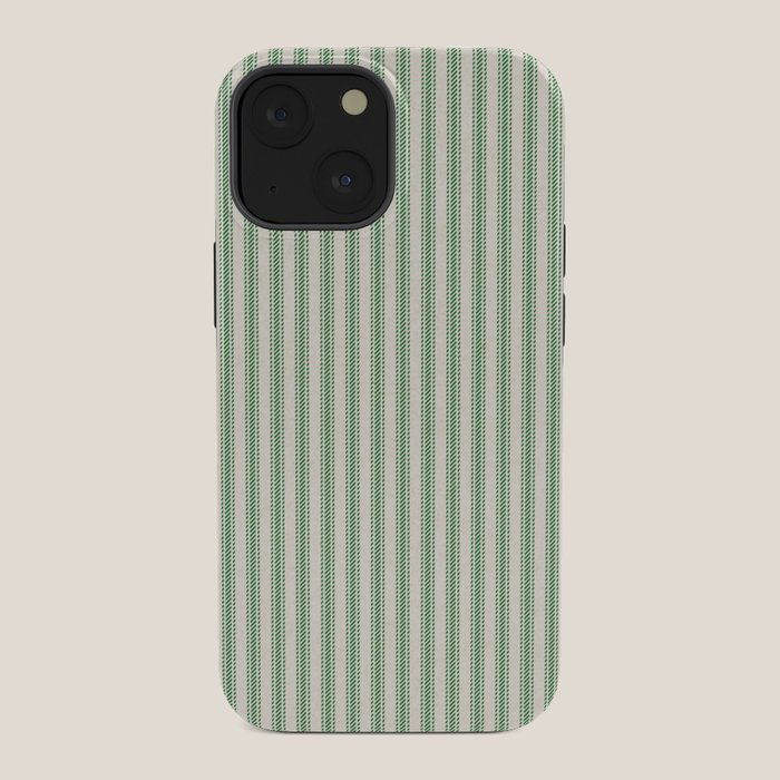 French Green Ticker Stripe iPhone Case Gallery Image 34