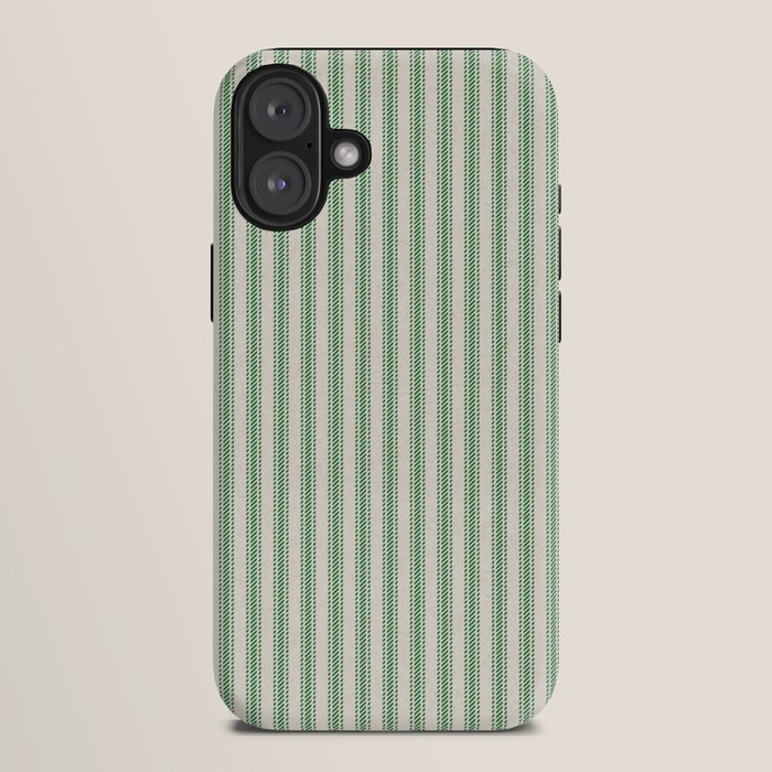 French Green Ticker Stripe iPhone Case Gallery Image 10
