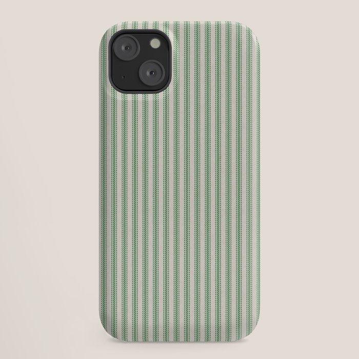 French Green Ticker Stripe iPhone Case Gallery Image 18