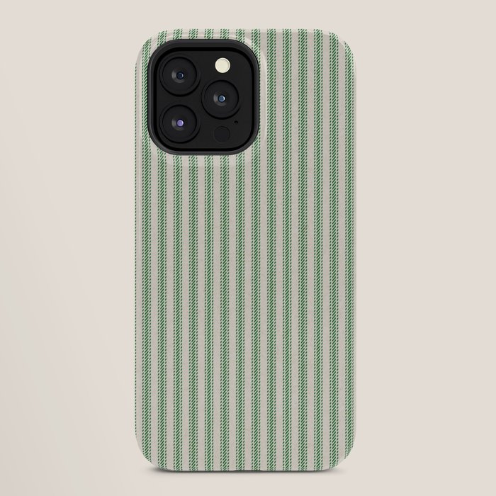 French Green Ticker Stripe iPhone Case Gallery Image 28