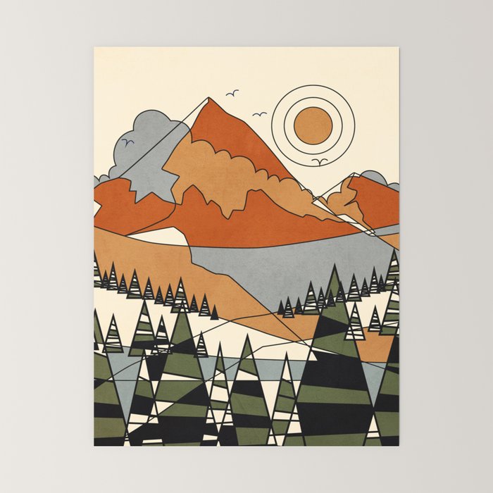 Wild Abstract Landscape 3 Mini Art Print Gallery Image 6