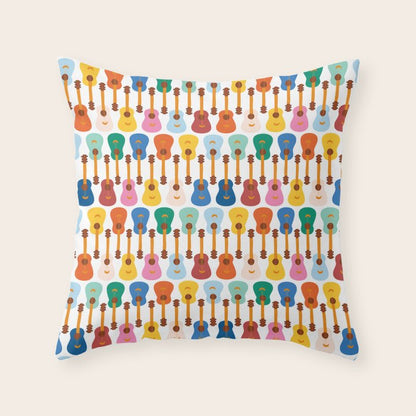 Colorful Guitars Throw Pillow Gallery Image 6