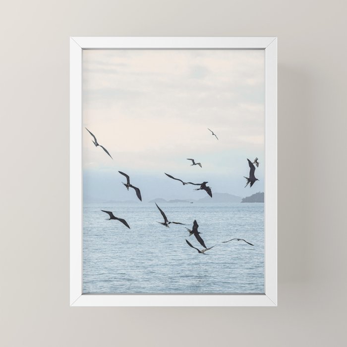 Flock of Birds at Sunset Mini Art Print Gallery Image 4