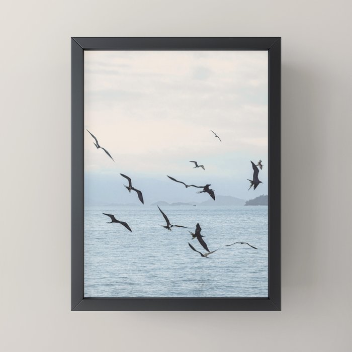 Flock of Birds at Sunset Mini Art Print Gallery Image 3