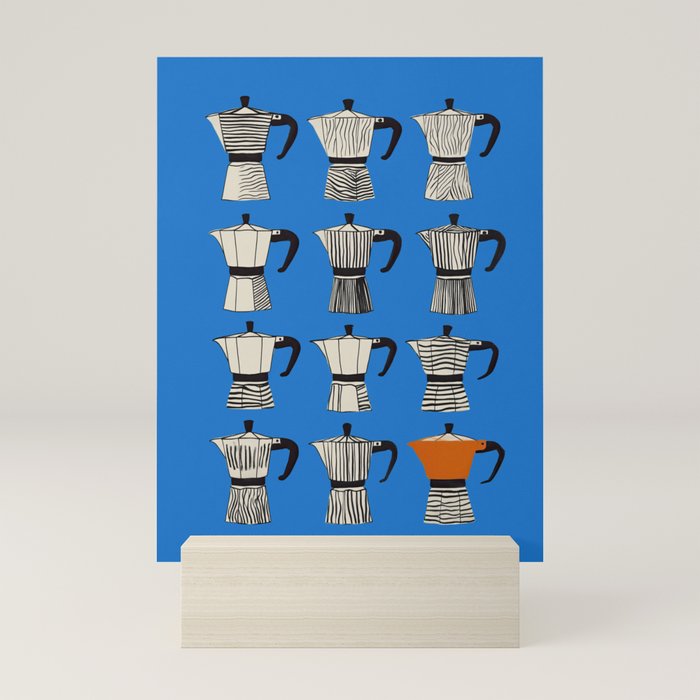 Blue Moka Mini Art Print Gallery Image 5