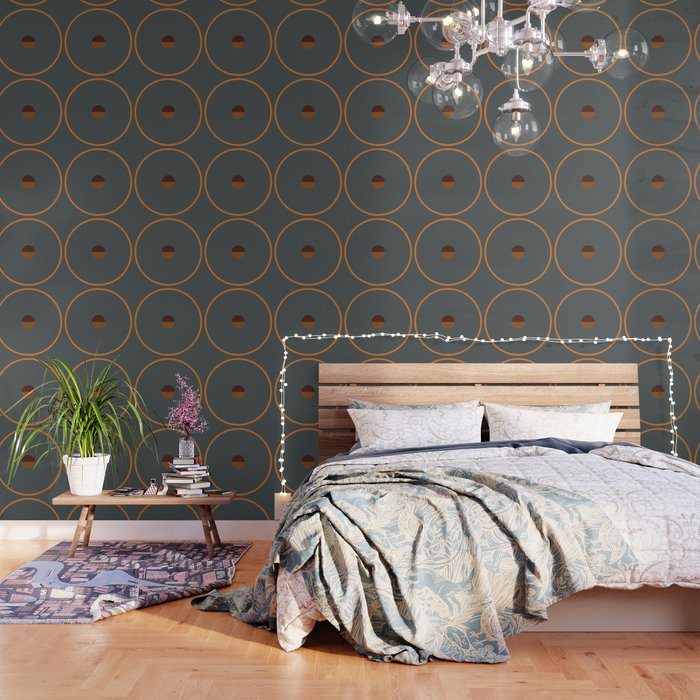 catch II anthracite and ocher Wallpaper Gallery Image 2