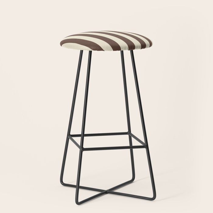 Stripes of Brown and Cream Stool Gallery Image 1