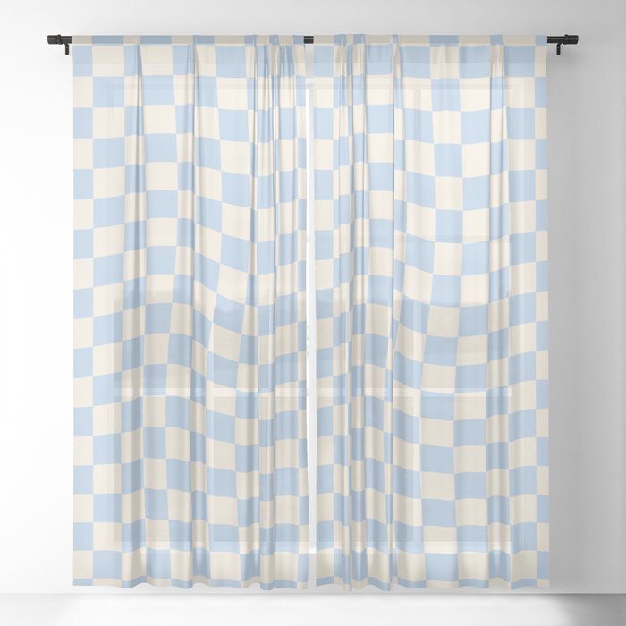 Check - Baby Blue Twist â Checkerboard Print Window Curtain Gallery Image 21