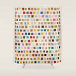 Colorful Mosaic Tiles Modern Artwork Shower Curtain Gallery Image 1