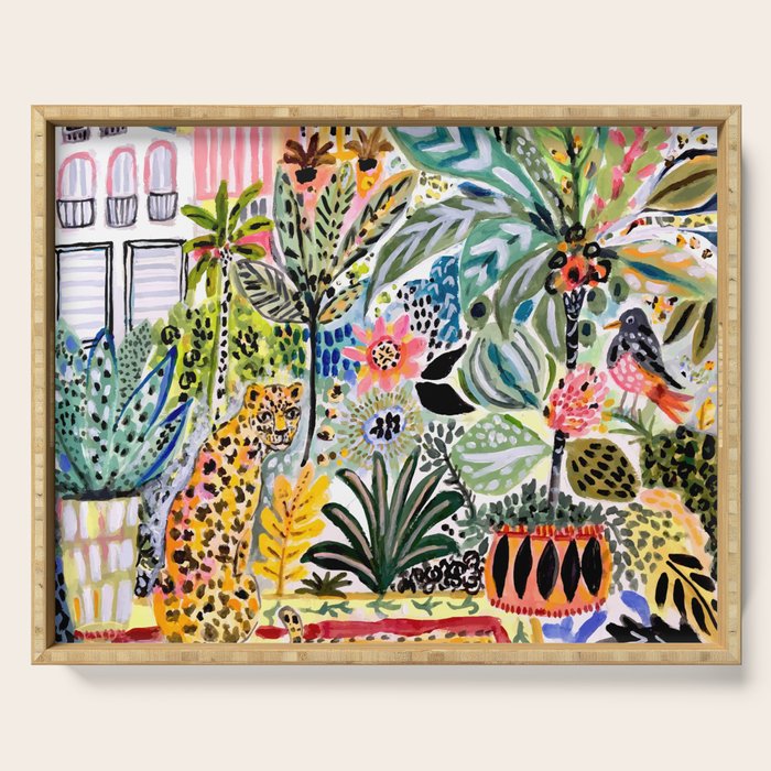 Karen Fields Tiger in the City Serving Tray Gallery Image 1