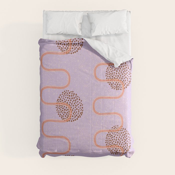 Abstract Fields in Lavender & Brown Comforter Gallery Image 8
