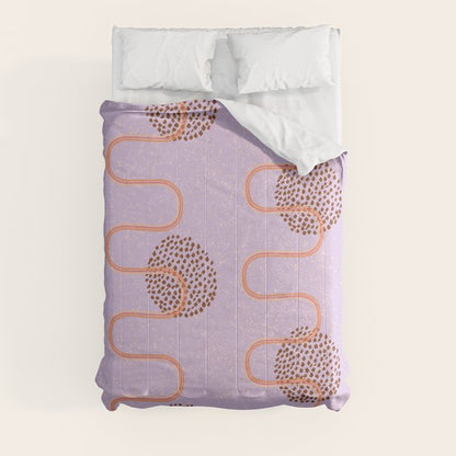 Abstract Fields in Lavender & Brown Comforter Gallery Image 8