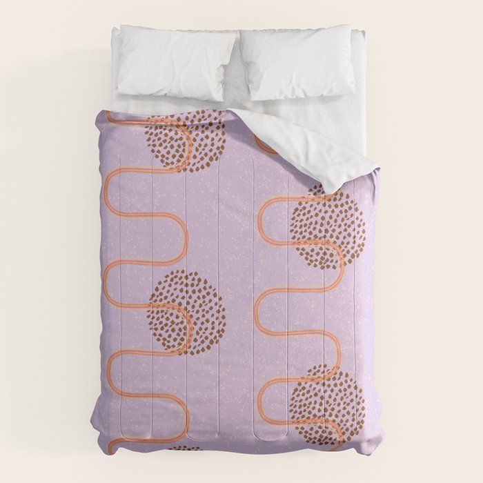 Abstract Fields in Lavender & Brown Comforter Gallery Image 1