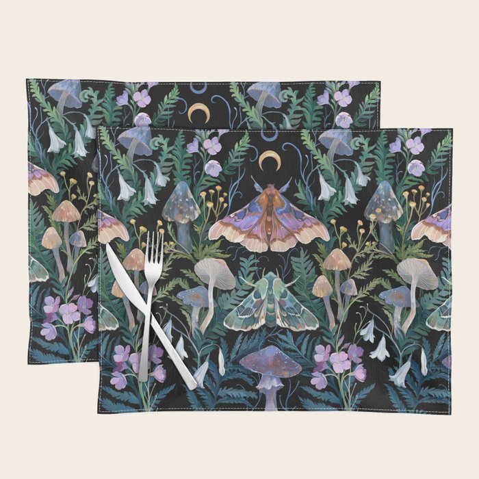 Sphinx Moth Moon Garden Placemat Gallery Image 1