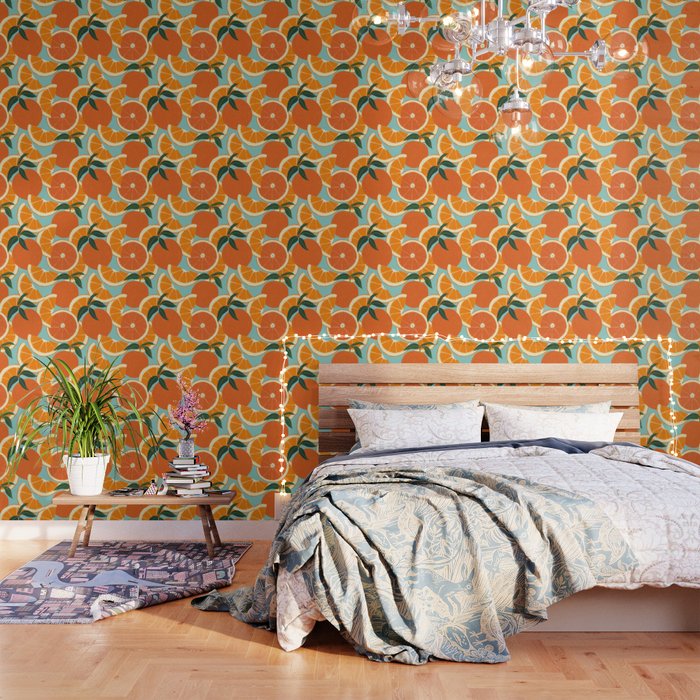 Orange Harvest - Blue Wallpaper Gallery Image 2