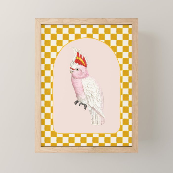 Pink Cockatoo Mini Art Print Gallery Image 1