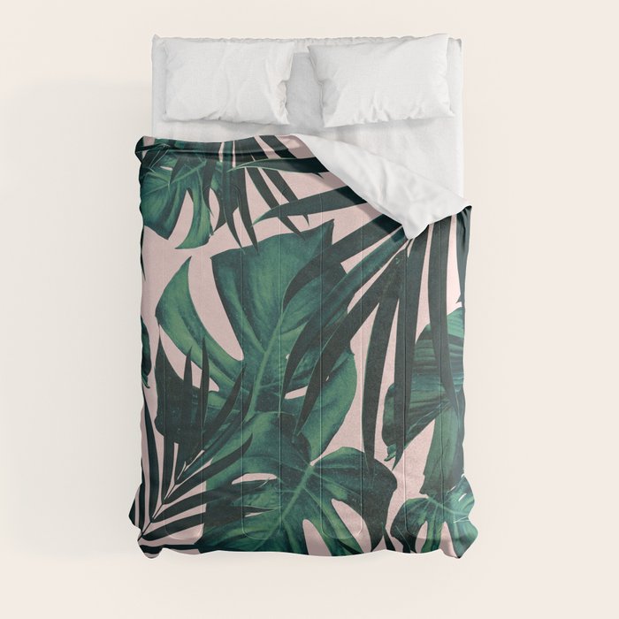 Tropical Jungle Leaves Pattern #5 #tropical #decor #art #society6 Comforter Gallery Image 3