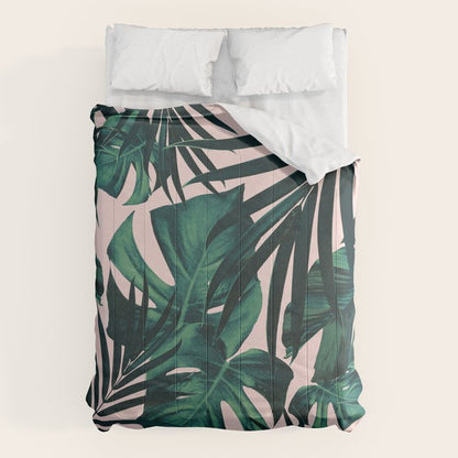 Tropical Jungle Leaves Pattern #5 #tropical #decor #art #society6 Comforter Gallery Image 6
