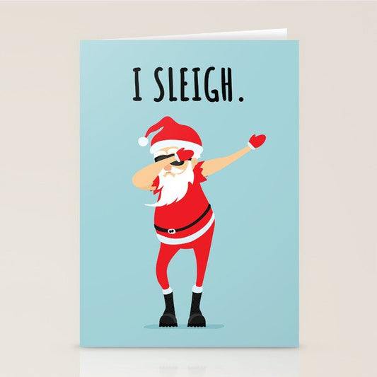 Dabbing Santa I Sleigh Stationery Card Gallery Image 2