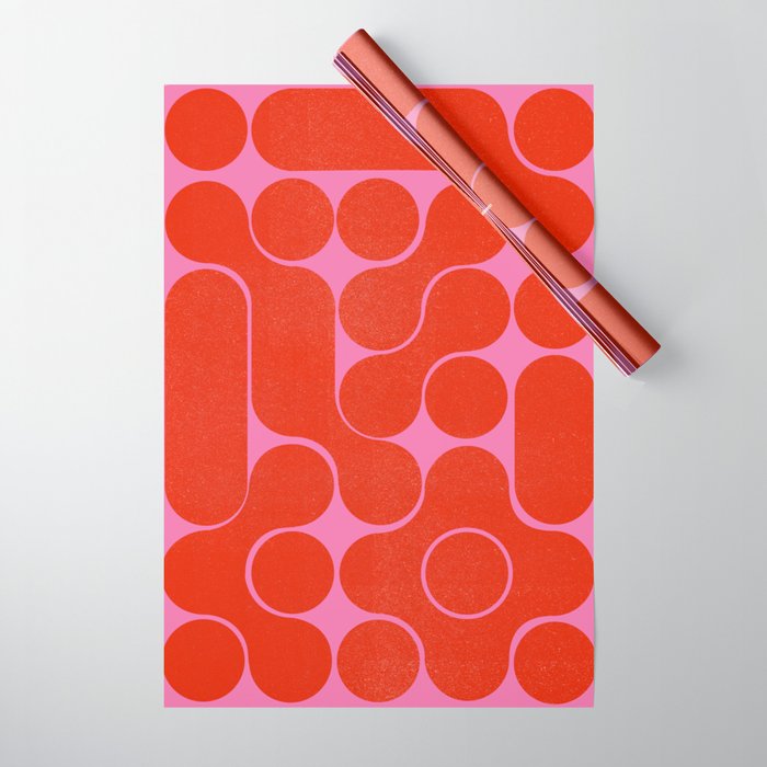 Abstract mid-century shapes no 6 Wrapping Paper Gallery Image 1