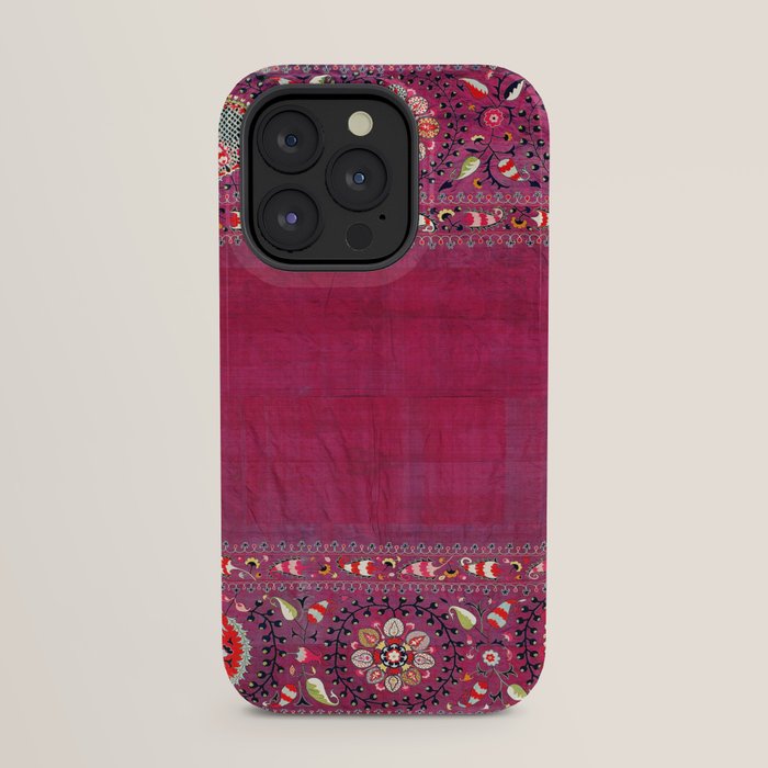 Shakhrisyabz Southwest Uzbekistan Suzani Embroidery Print iPhone Case Gallery Image 31