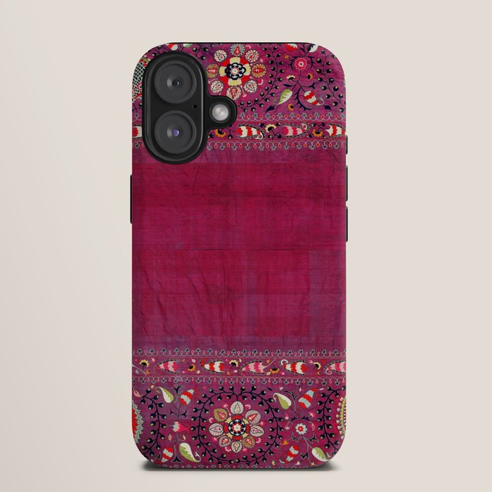 Shakhrisyabz Southwest Uzbekistan Suzani Embroidery Print iPhone Case Gallery Image 9