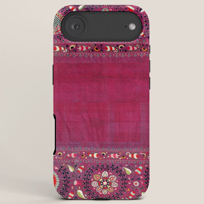 Shakhrisyabz Southwest Uzbekistan Suzani Embroidery Print iPhone Case Gallery Image 6
