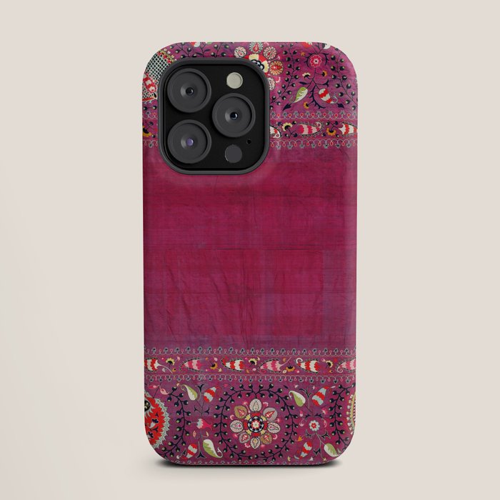 Shakhrisyabz Southwest Uzbekistan Suzani Embroidery Print iPhone Case Gallery Image 19