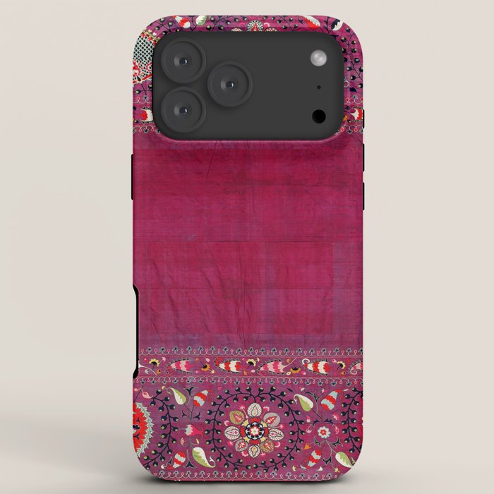 Shakhrisyabz Southwest Uzbekistan Suzani Embroidery Print iPhone Case Gallery Image 8
