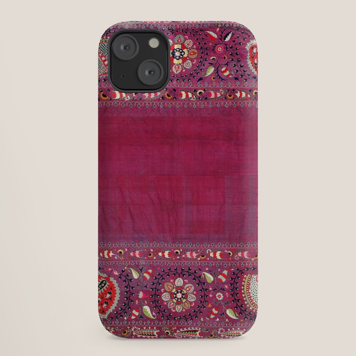 Shakhrisyabz Southwest Uzbekistan Suzani Embroidery Print iPhone Case Gallery Image 18