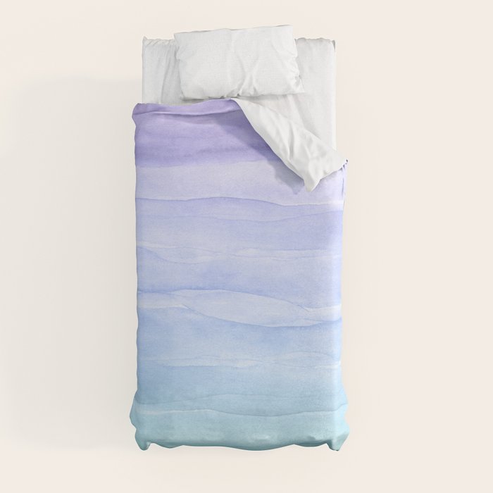 Layers Blue Ombre - Watercolor Abstract Duvet Cover Gallery Image 9