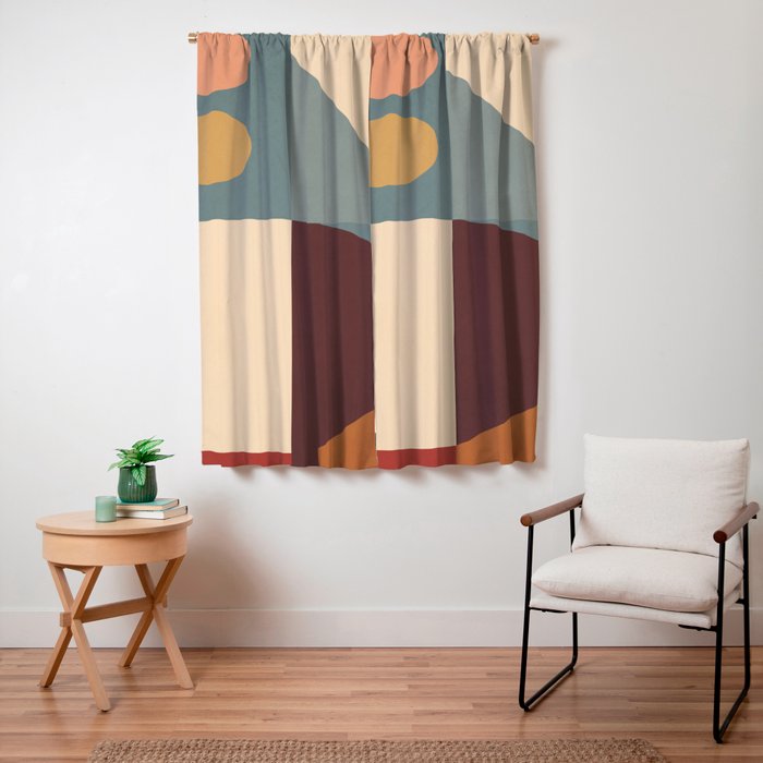 Abstract Geometric Shapes 47 Window Curtain Gallery Image 3